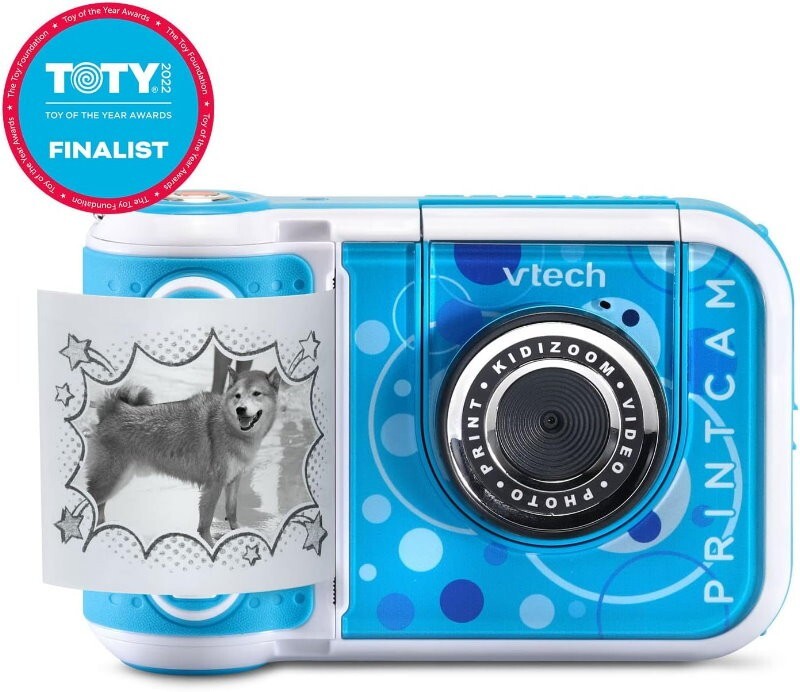 VTech KidiZoom Print Cam with 4 Paper Rolls & 2 Stickers Rolls - Kid Camera Blue