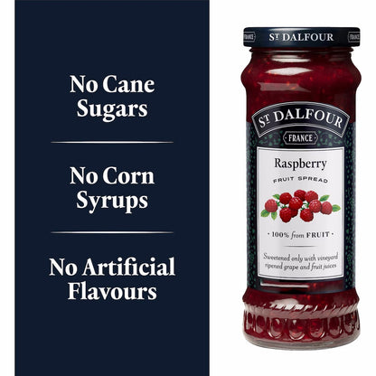 2 x 500g St Dalfour Raspberry 100% Fruit Bread Spread No Cane Sugar Vegan