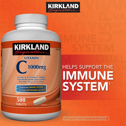 VitaminC Supplement 1000mg 500 Tablets Boost Immune System Quality Health Daily