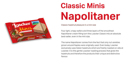 Loacker Classic Minis Assorted Crispy Wafer Biscuits 80 Bite Size Snack for Kids
