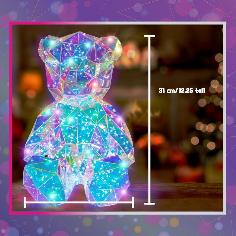 Purple Ladybug Prismic 3D Puzzle Night Light Tabletop Lantern DIY Arts & Crafts