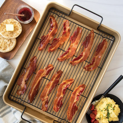 Nordic Ware High-Sided Oven Crisp Baking Tray Nonstick Bakeware Half Sheet