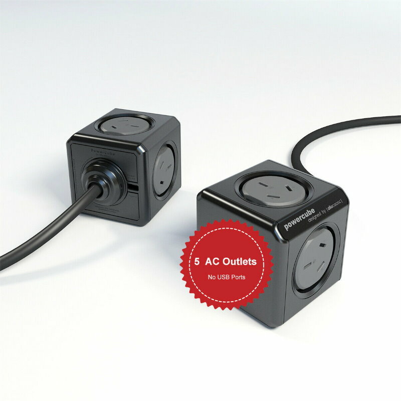 Allocacoc 5-Outlet/4-Outlet 1.5m/3m or 2x USB Original Extended PowerCube