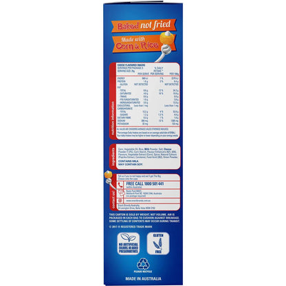 Cheezels Australian Made Finger Licious Original Cheese Flavoured Snack 125g Box