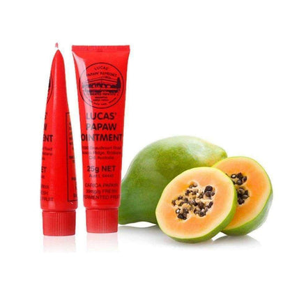 Lucas Papaw Ointment 4 x 25g Portable Handy Cream Tube Nappy Rash Cracked Skin
