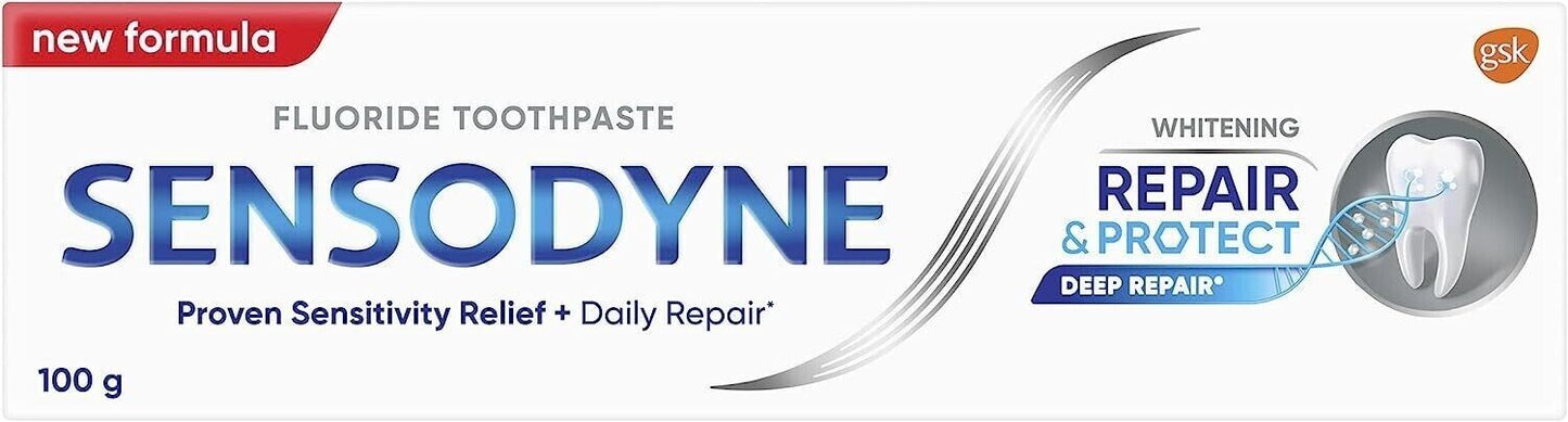100g Sensodyne Repair & Protect Whitening Toothpaste Oral Dental Health Care