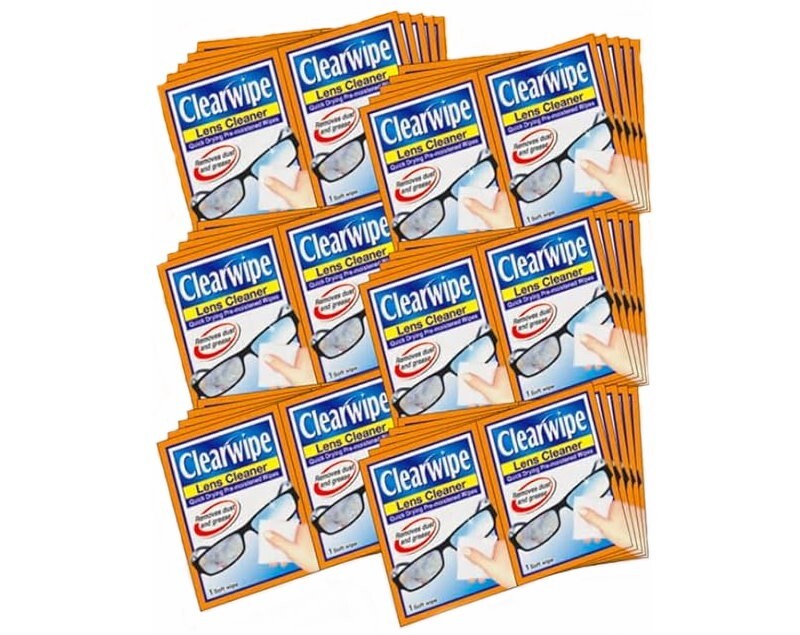 Clearwipe Lens Cleaner Wipes Streak-Free for Glasses, Screens, and Lenses