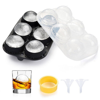 Ankway 6 Balls 65mm (2.5") Silicone Ice Cube Tray Sphere Ice Ball Maker Mold