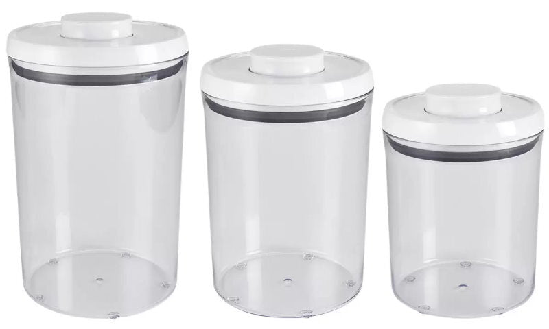 OXO SoftWorks 3-Piece Airtight POP Round Canister Set - 1.8 L, 2.8 L and 4.2 L