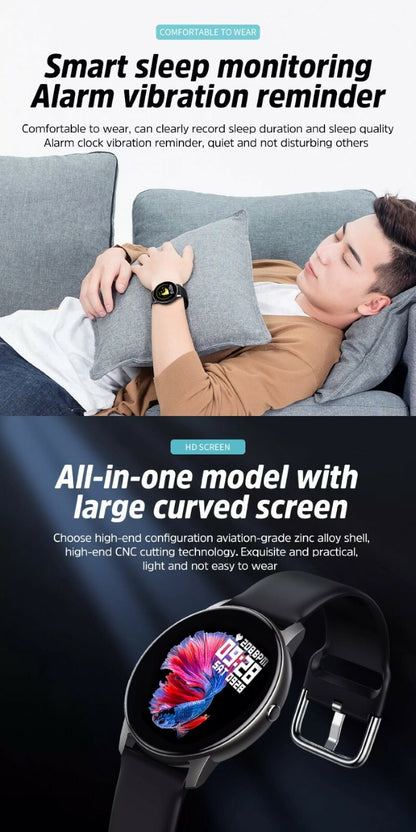 Kivee LW02 Touch Screen Waterproof Fitness Tracker Smart Watch for iOS & Android
