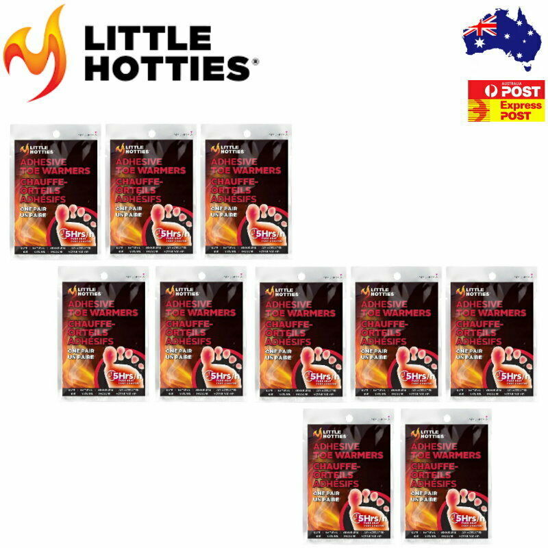LITTLE HOTTIES 5 Hours Toe Warmers Indoor Outdoor Safe Natural Ski Winter
