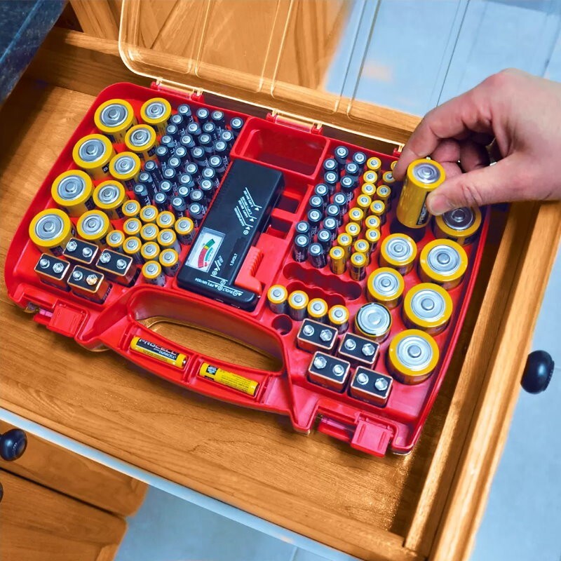Battery Daddy Battery Organiser Up To 174 Batteries Holds Storage Case w/ Tester