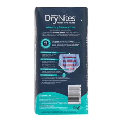 Huggies Drynites Night Time Pants For Boys Size 8-15 Years 48 Pants