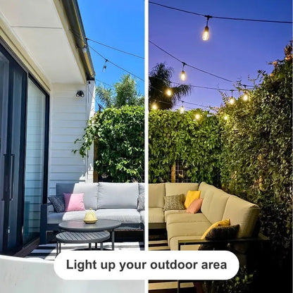 Artika 20 LED Bulbs 42 ft Waterproof Outdoor Solar String Lights 4 Lighting Mode