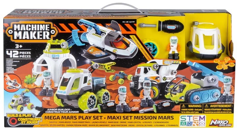 Nikko Machine Maker 42 Pieces Mega Mars Play Set Kids STEM Toy