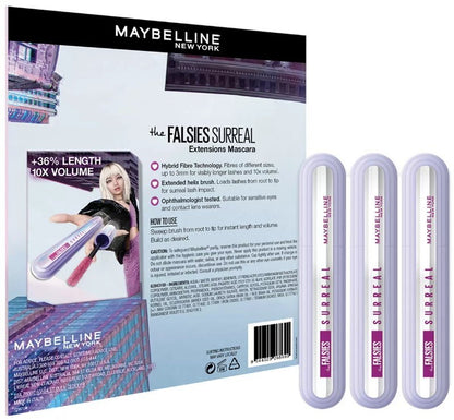 Maybelline New York 3-Pack Falsies Surreal Extension Mascara - Express Post