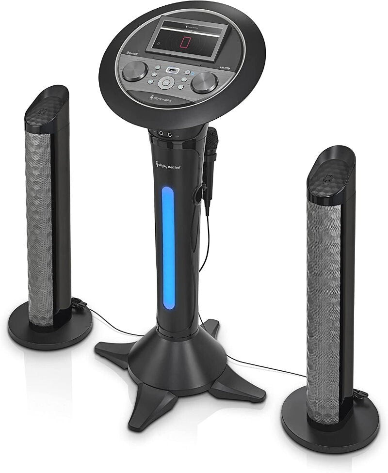 Carnaval The Singing Machine Complete Karaoke Two Mics Disco Lights Rechargeable