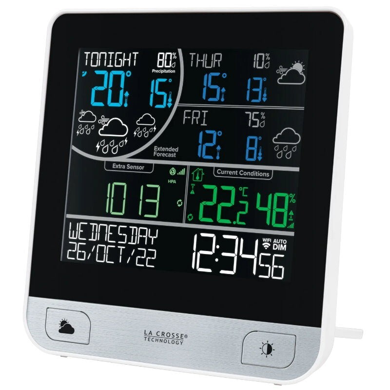 La Crosse Smart Wi-Fi Colour Weather Forecast Station Android iPhone App Monitor
