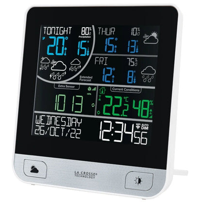 La Crosse Smart Wi-Fi Colour Weather Forecast Station Android iPhone App Monitor