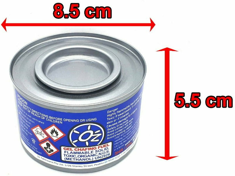 Resto Methanol Gel Food Heating Chafing Dish Fuel Warmer 3 Hour Burn -Express Po