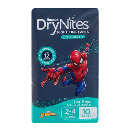 Huggies Drynites Night Time Pants for Boys Size 2-4 Years (13-20Kg)  60 Pants