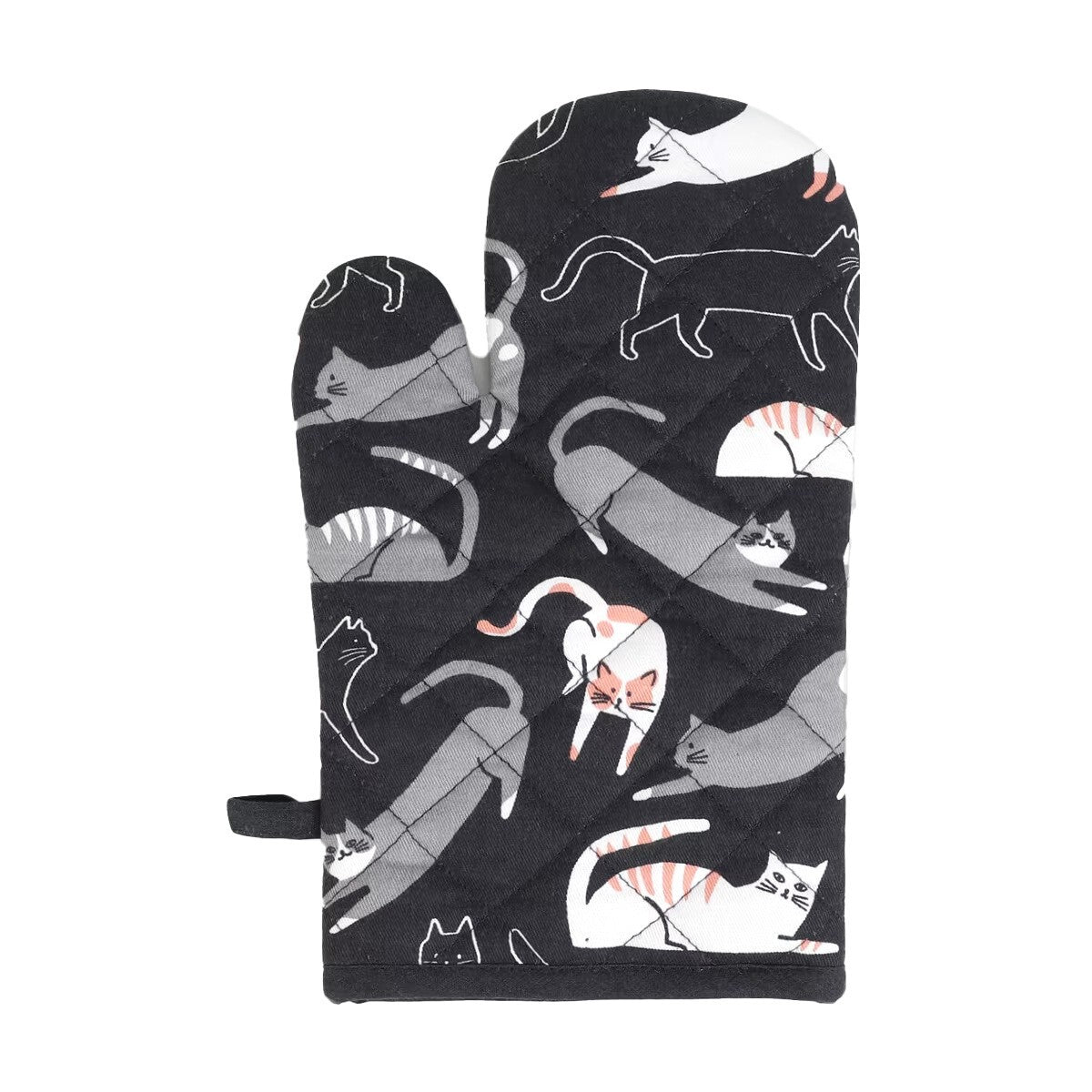 Cats Print Oven BBQ Heatproof Mitt Kitchen Baking Insulation Glove Cotton Cover