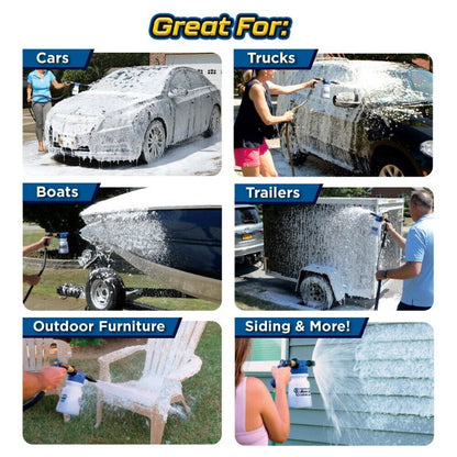 Carwash Cannon Car Wash Soap Foam Blaster Water Spray Gun With 5 Spray Settings
