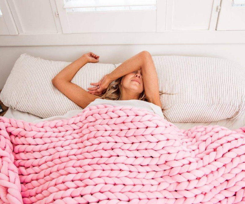 Onkaparinga Revita Sleep Hand-Knitted Weighted Blanket 6kg - Relax, Sleep Deeper
