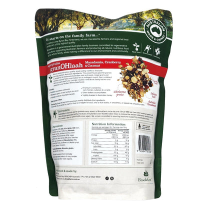 Brookfarm Supergrain Macadamia Cranberry Coconut Healthy Breakfast Cereal 1.3kg