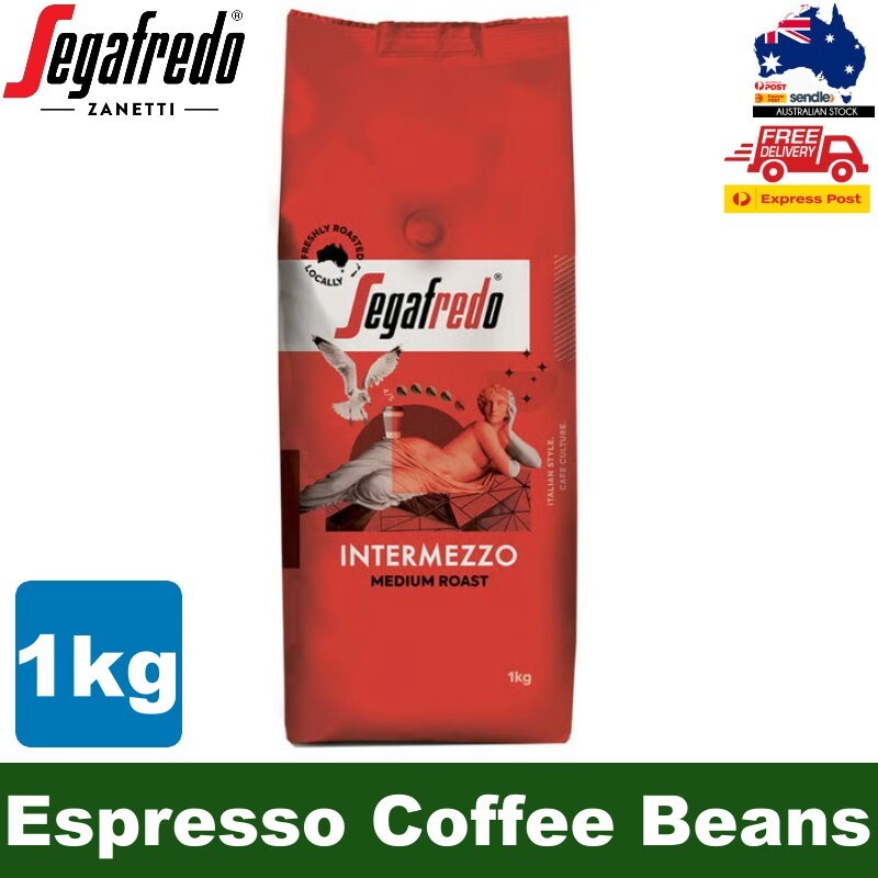 Segafredo Intermezzo Espresso Coffee Beans 1 kg Italian Speciality Medium Roast