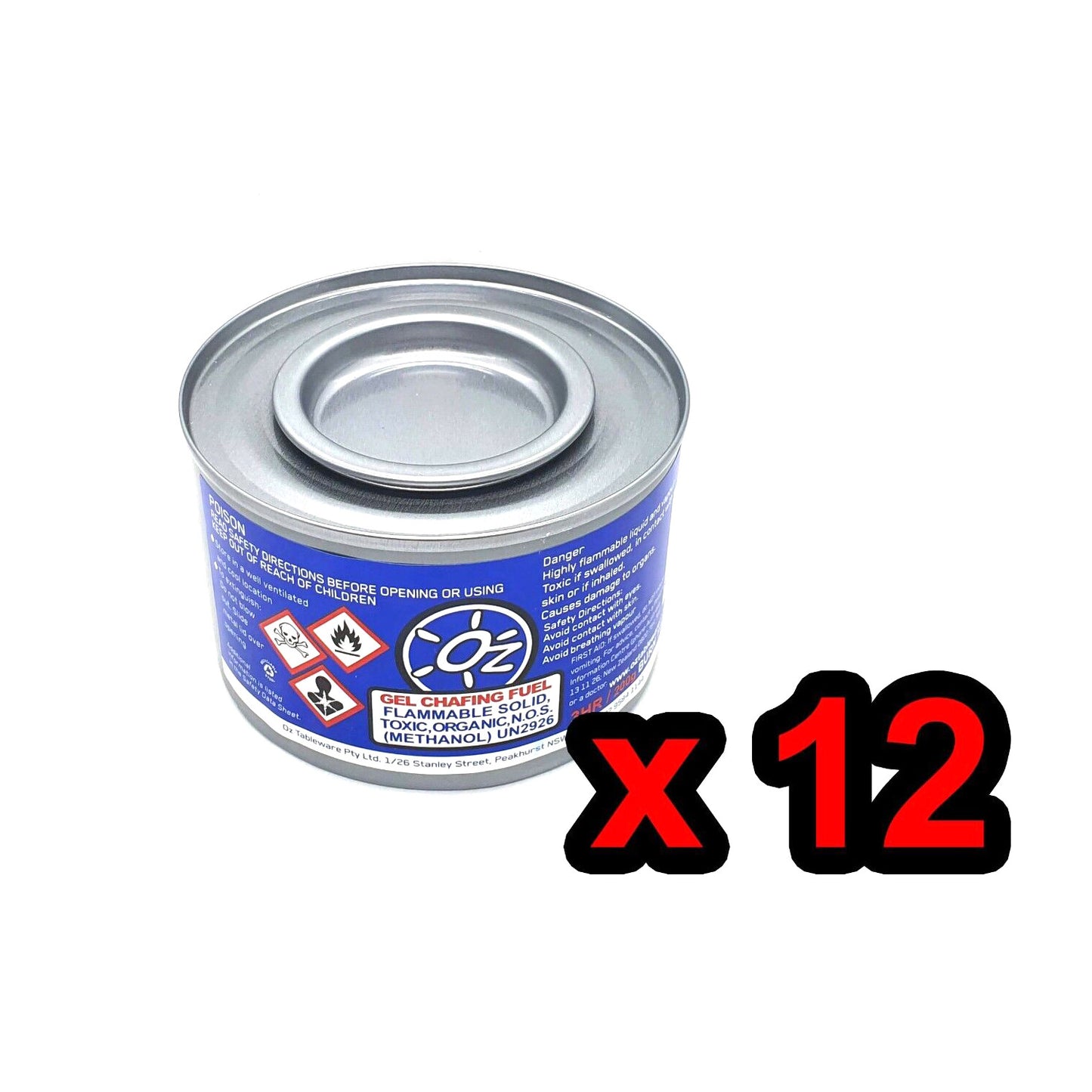 Portable Methanol Gel Food Heating Warmer Chafing Dish Outdoor Camping 3 Hr Burn