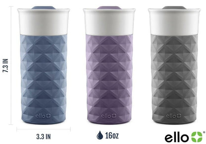 Ello Ogden On-The-Go Ceramic Travel Mug with Friction-Fit Lid & Silicone Boot