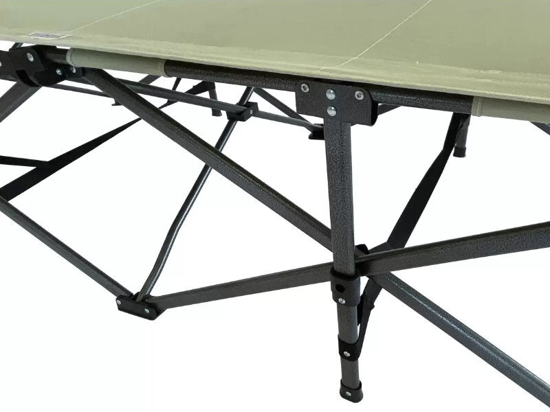 Hidden Wild XL Portable Folding Camp Cot with Carry Bag - 159kg, 200x80x47 cm