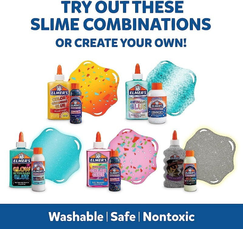 Elmer's Celebration Slime Kit 10 Count Assorted Magical Liquid Slime Activators