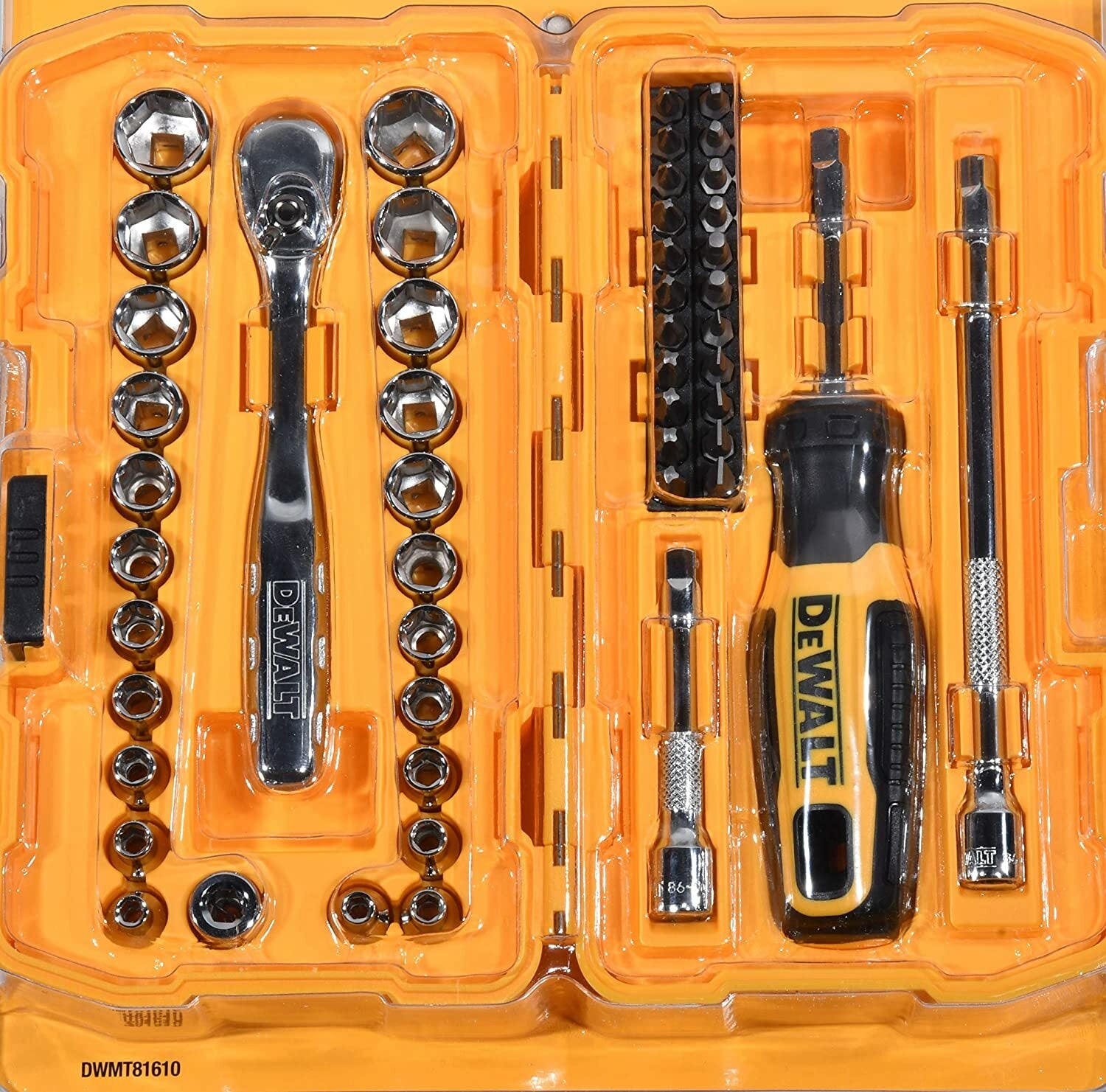 NEW DeWALT 1/4" Drive 50 Piece Mechanics Tool Set Kit DWMT81610 Socket Set