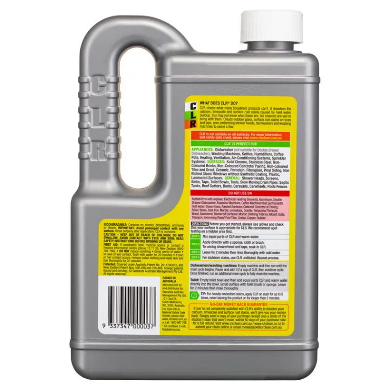CLR Multipurpose Cleaner Calcium, Lime, Rust, Stain Remover 750mL Clean Safe