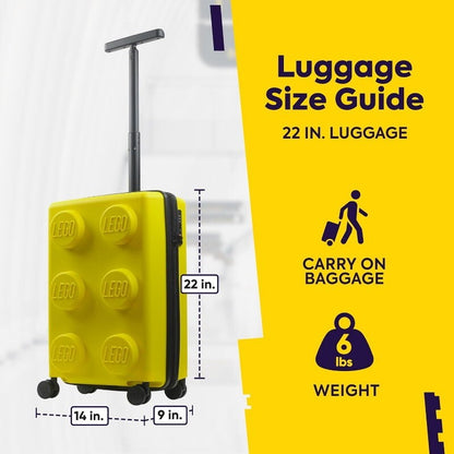 LEGO Signature Brick 2x3 Trolley Expandable Luggage Carry On & 1x2 Backpack Set