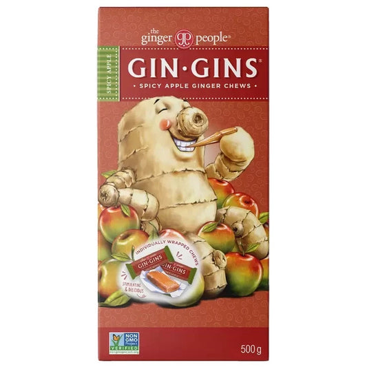 500g Ginger People Gin Gins Spicy Apple Ginger Candy Chews Vegan Gluten GMO Free