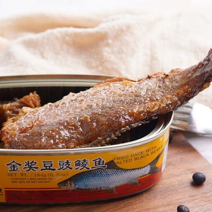 Eagle Coin 184g x 4 Fried Dace with Salted Black Bean Tin Asian Can Fish 鹰金钱豆豉鲮鱼