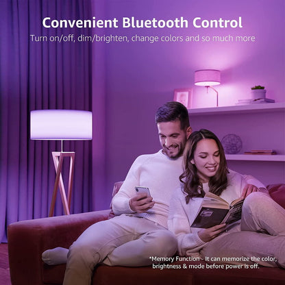 V-TAC Bluetooth Smart RGB LED Light Bulb A60 E27 or B22 - App or Voice Control