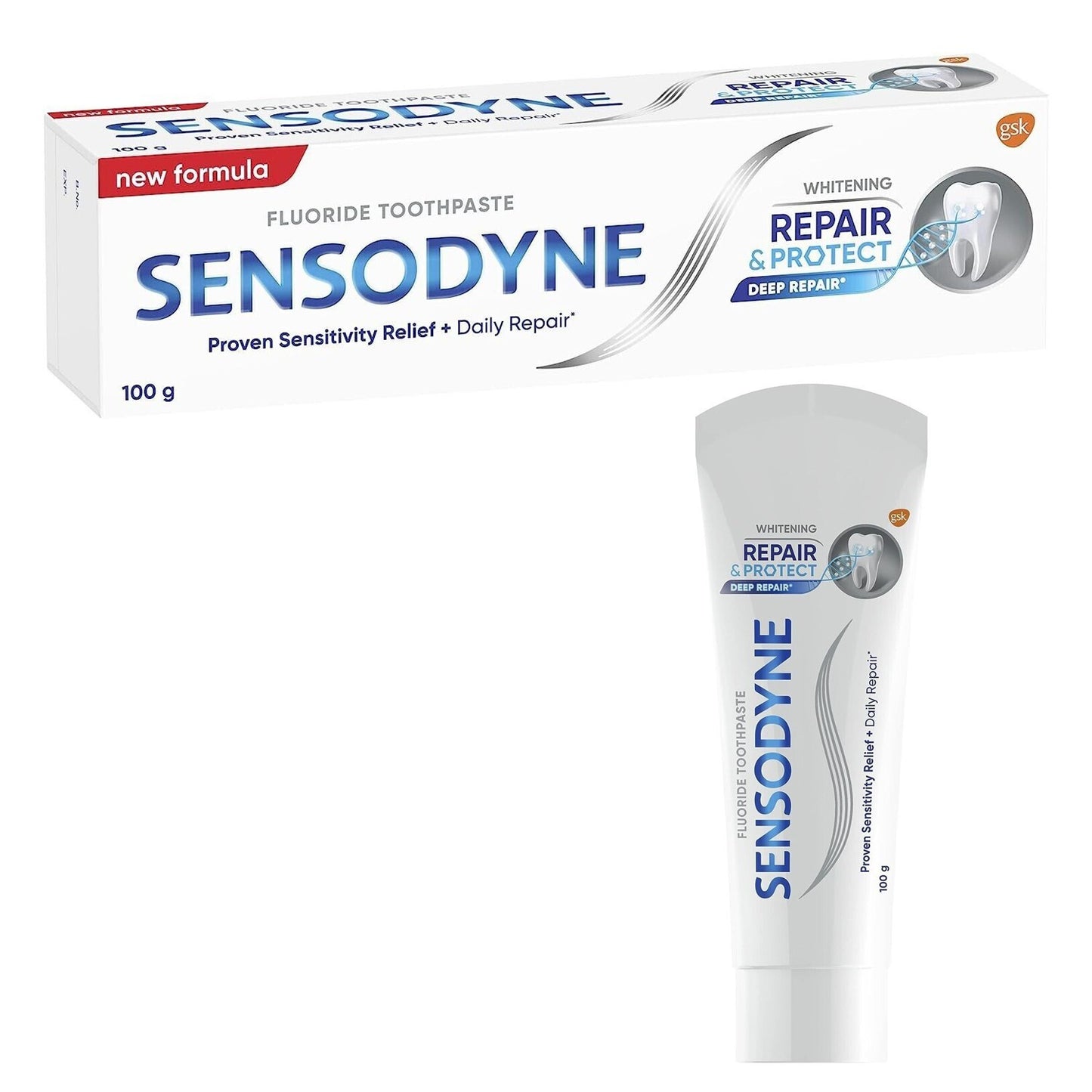 100g Sensodyne Repair & Protect Whitening Toothpaste Oral Dental Health Care