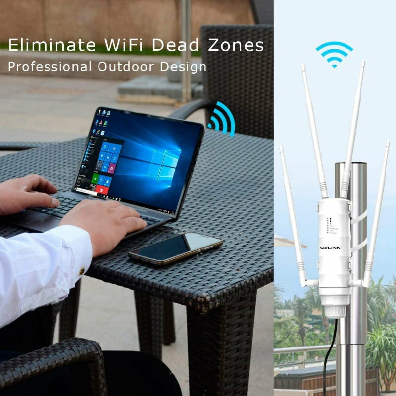 Wavlink HD4 AC1200 Dual-band High Power Outdoor Wireless AP/Range Extender PoE
