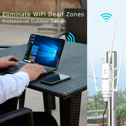 Wavlink HD4 AC1200 Dual-band High Power Outdoor Wireless AP/Range Extender PoE