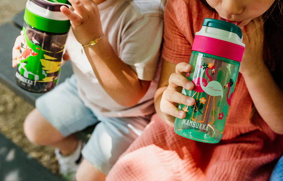 Kambukka 3-Pack Lagoon 400mL Kids Water Bottles Leakproof, Shockproof, BPA Free