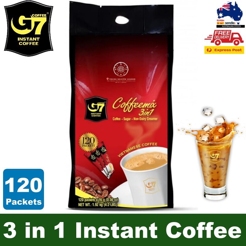 Trung Nguyen Legend G7 Coffeemix 3 in 1 Vietnamese Instant Coffee 120 Packets