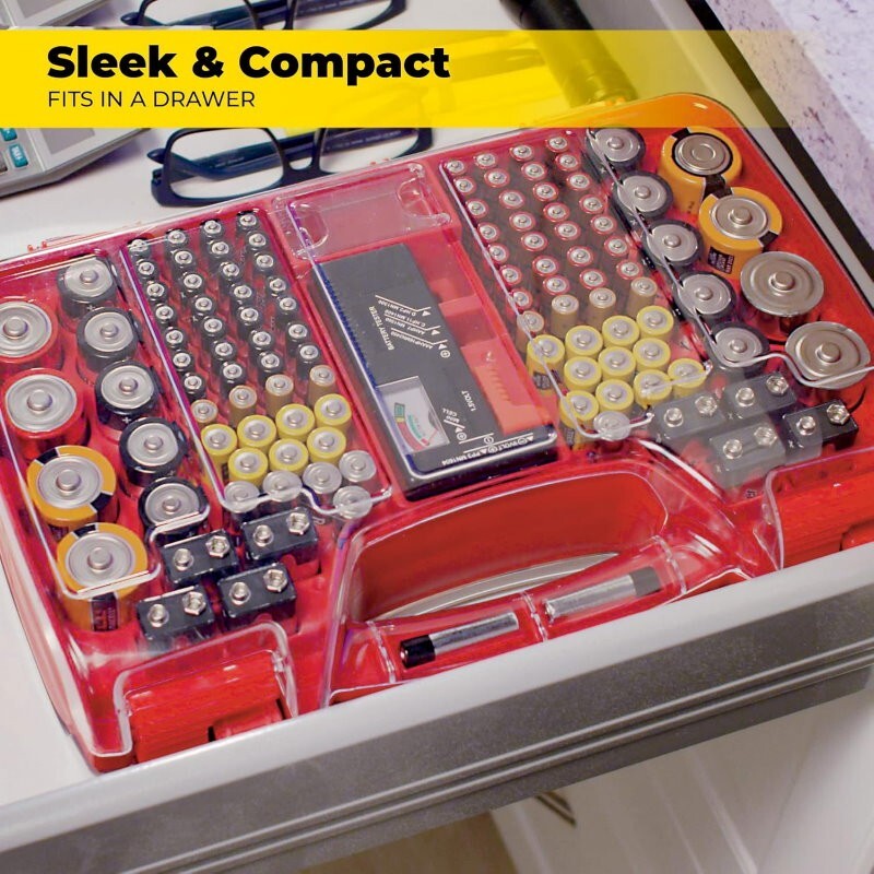 Battery Daddy Battery Organiser Up To 174 Batteries Holds Storage Case w/ Tester