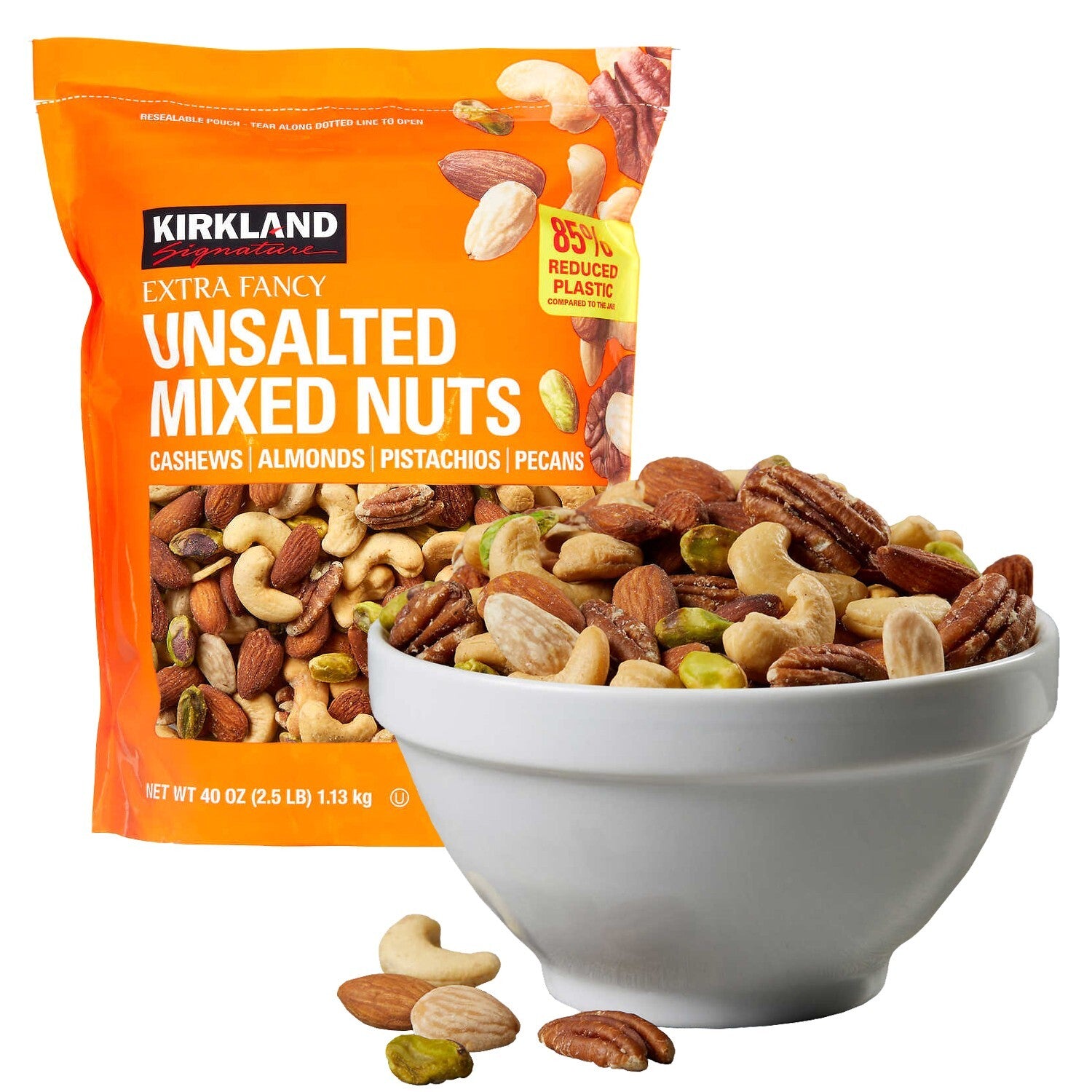 Fancy Premium Quality Unsalted Mixed Nuts Vegan Kids School Lunch Snack 1.13Kg