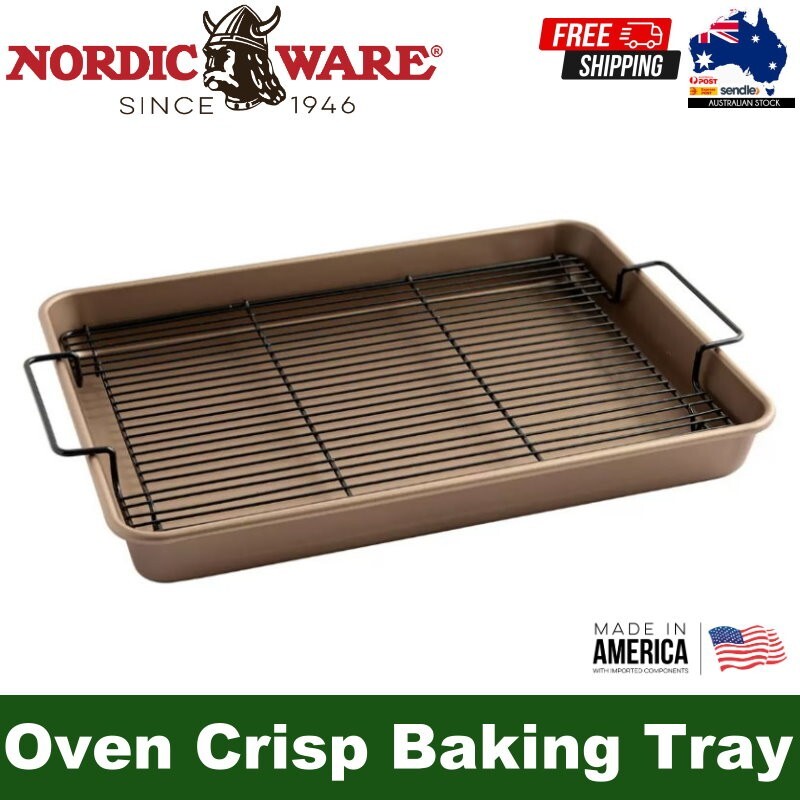 Nordic Ware High-Sided Oven Crisp Baking Tray Nonstick Bakeware Half Sheet