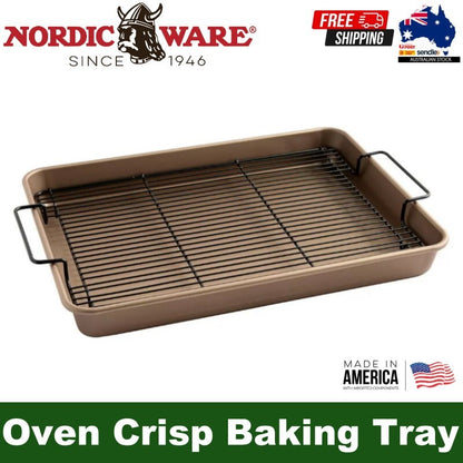 Nordic Ware High-Sided Oven Crisp Baking Tray Nonstick Bakeware Half Sheet