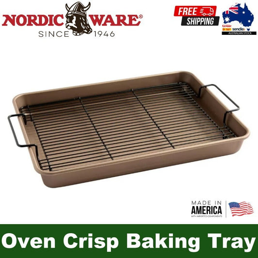 Nordic Ware High-Sided Oven Crisp Baking Tray Nonstick Bakeware Half Sheet